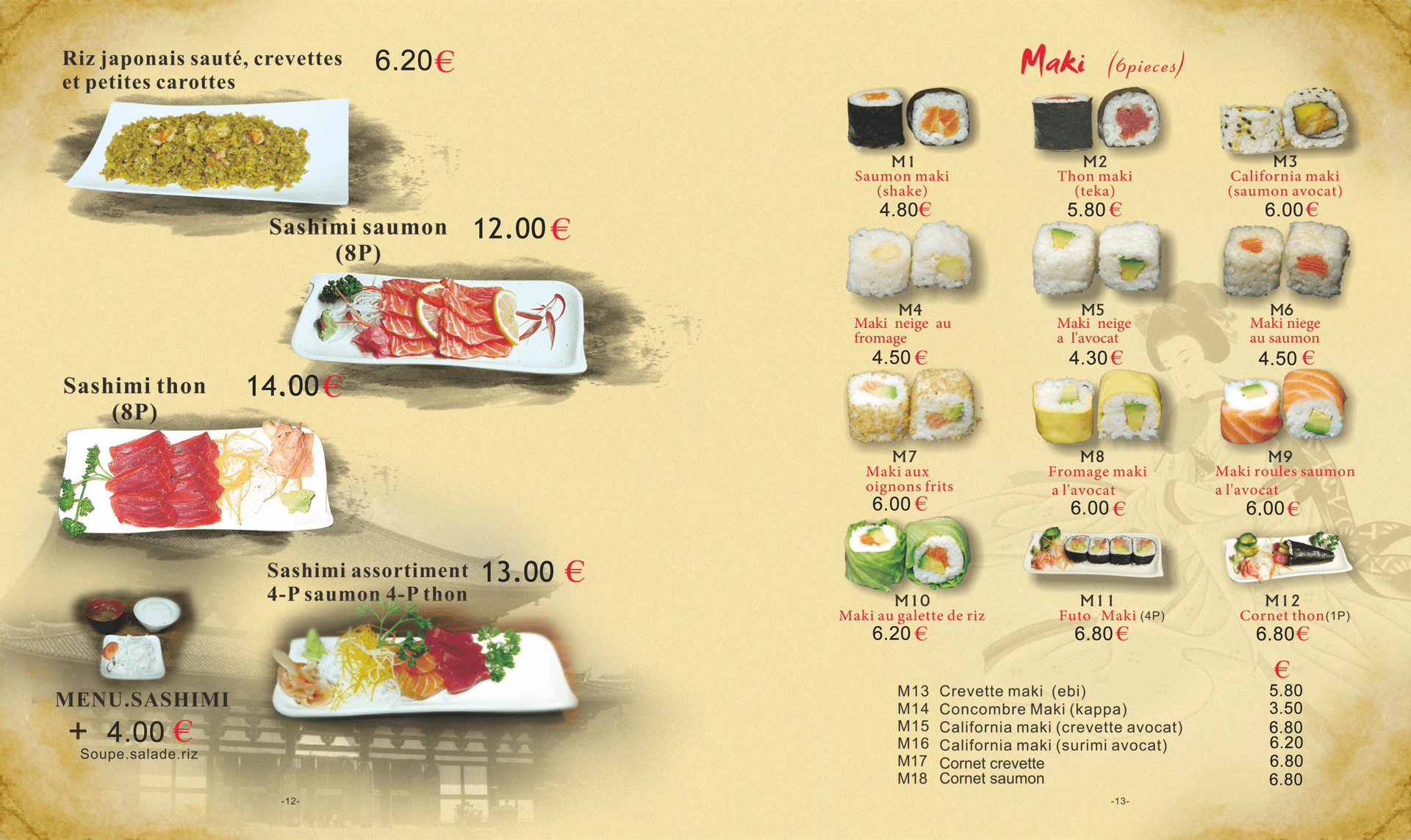 Carte Yama Yen page 6 — barbecue coréen Sucy-en-Brie