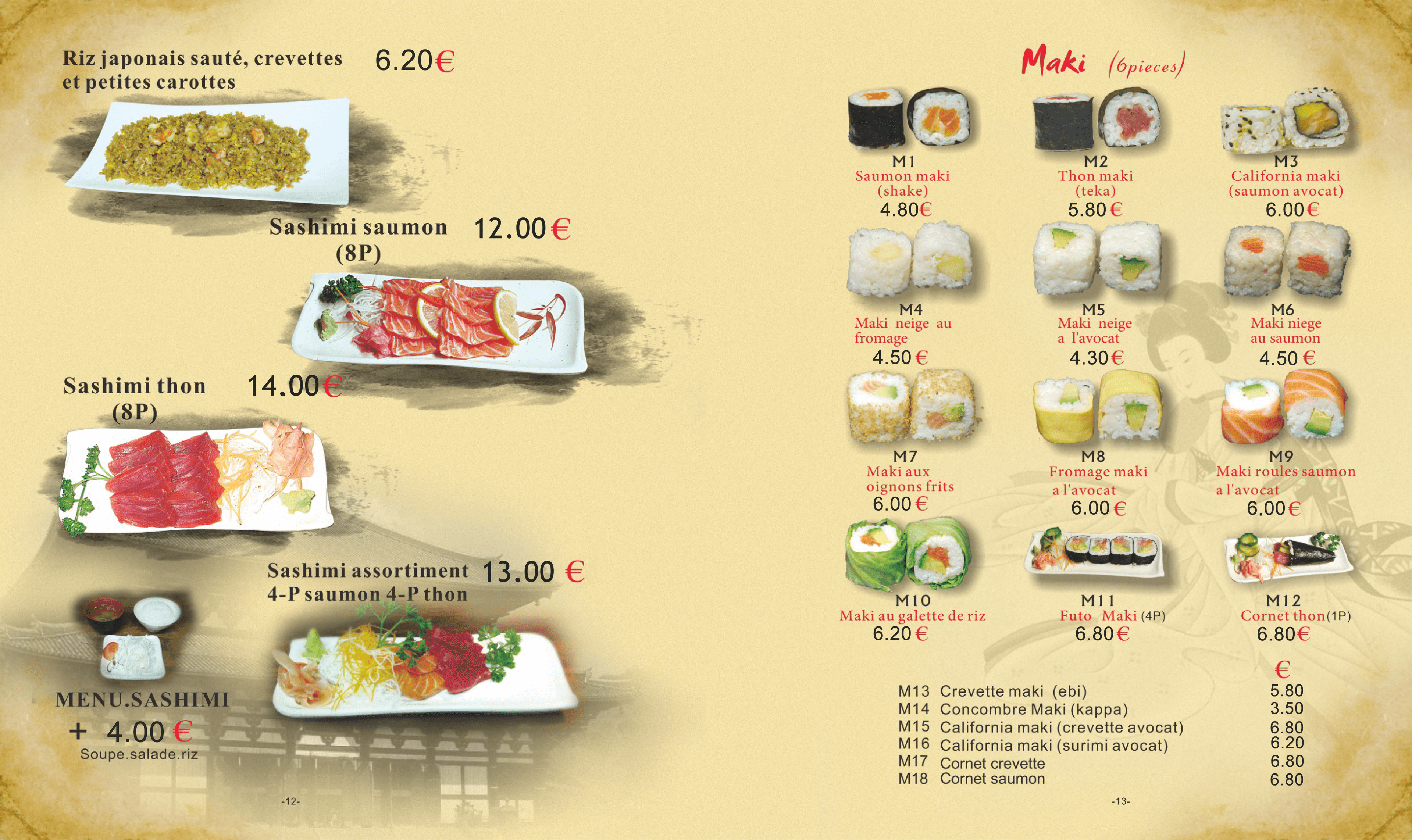   page 6 de la carte du restaurant YamaYen, Sucy-en-Brie